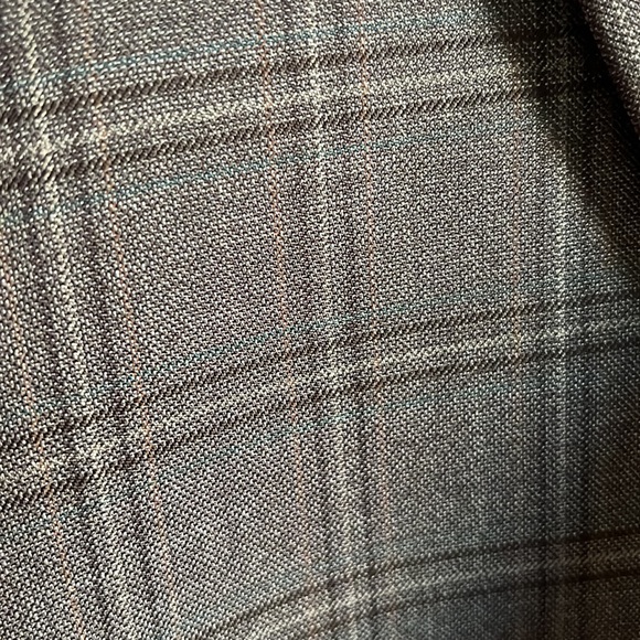 Selling a Jos A Banks brown plaid jacket in good shape. - Picture 2 of 3